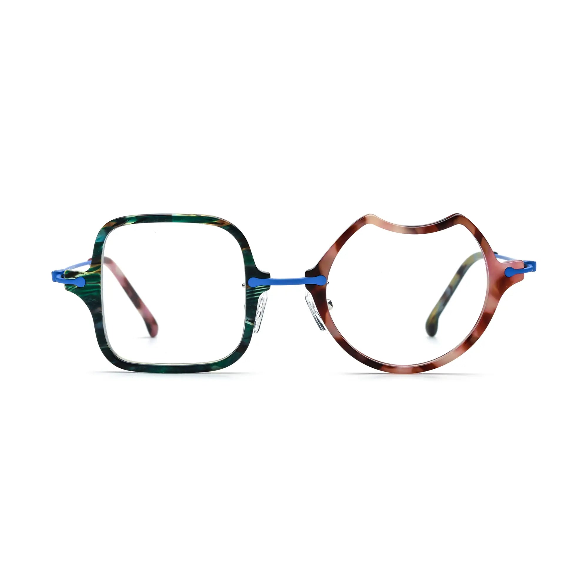 VoyueLens™ Ocean Brick Abstract Eyeglasses – Front View – SKU VL185842-C1